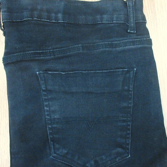 38x27 DIESEL TAPERED LEG JEANS COTTON/SPANDEX JEANS BLACK Sz 38W x 27L - Picture 3 of 7